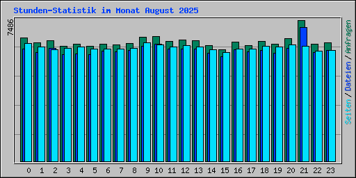 Stunden-Statistik im Monat August 2025