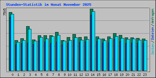 Stunden-Statistik im Monat November 2025