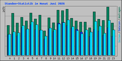 Stunden-Statistik im Monat Juni 2026